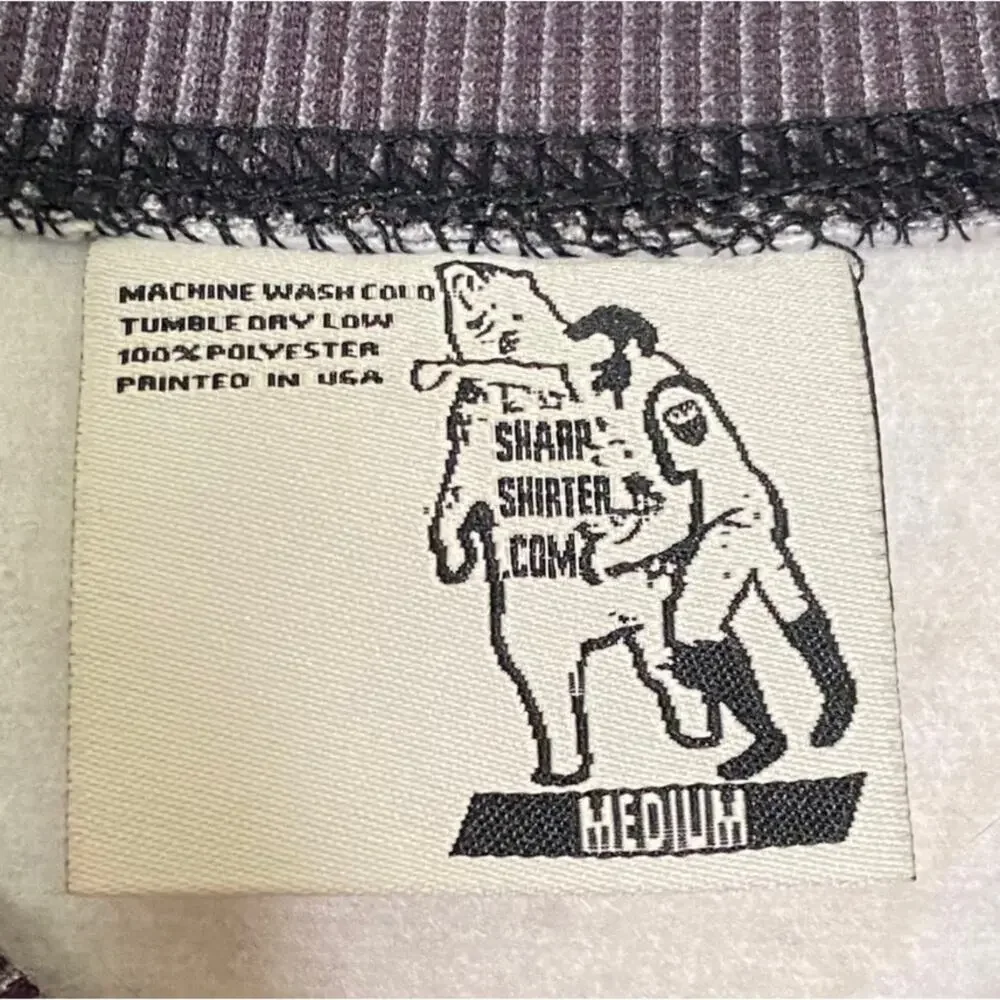 Sharp Shirter Stripper Sloth Crewneck Pullover Sweatshirt Men’s Size Medium